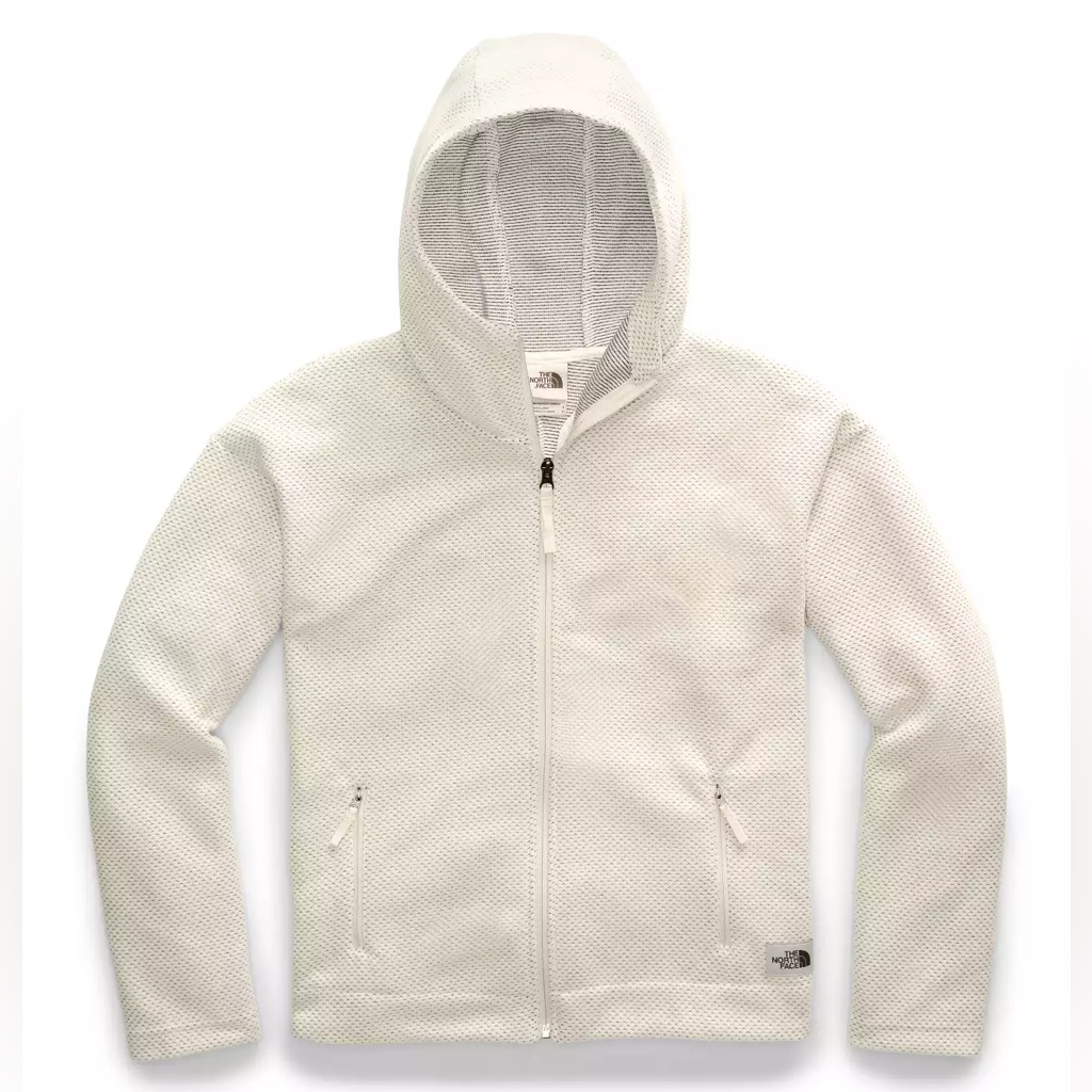 The North Face Women’s Sibley Fleece Full-Zip Hoodie; Xl; Vintage White Heather